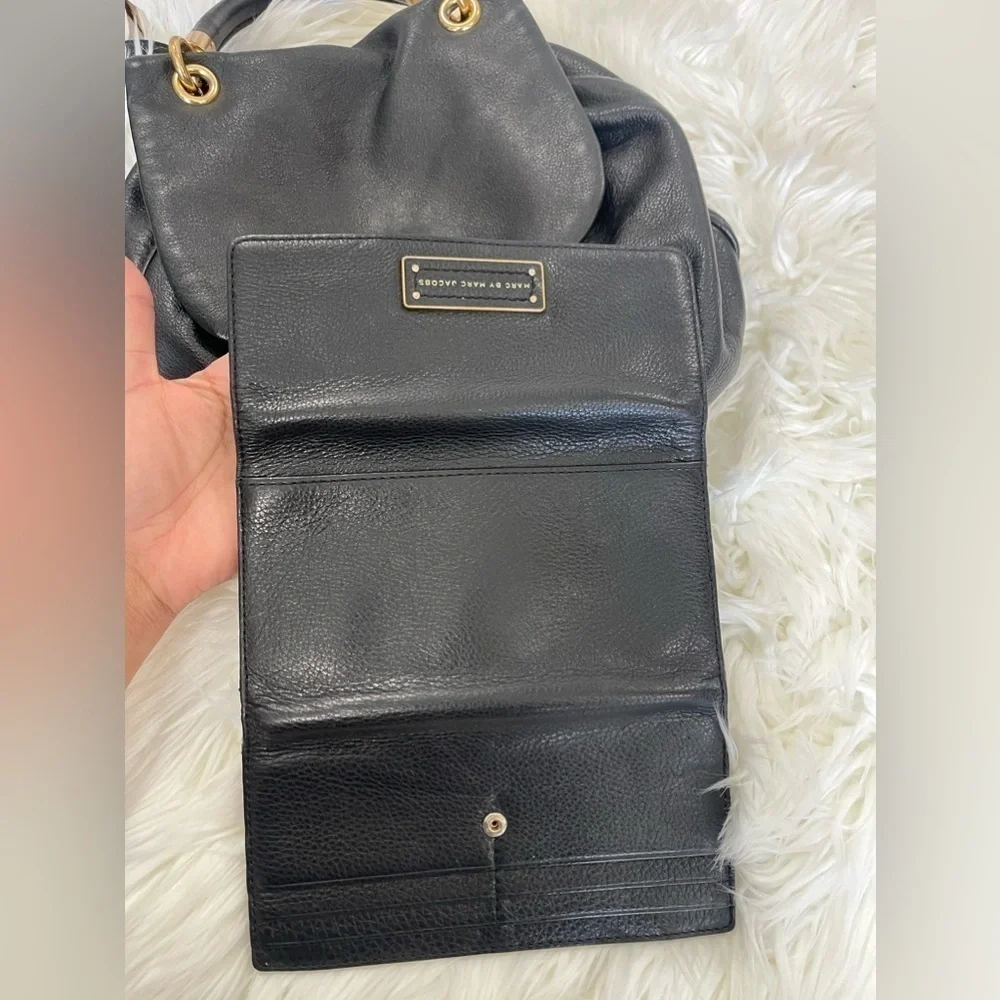 Marc By Marc Jacobs leather backpag and wallet balck